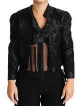 Dolce & Gabbana Black Lace Sheer Corset Organza Silk Jacket -   -  Dolce & Gabbana.
